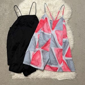 Lot of 2 Sabo Skirt Criss Cross Summer/Spring Beach Rompers - XS